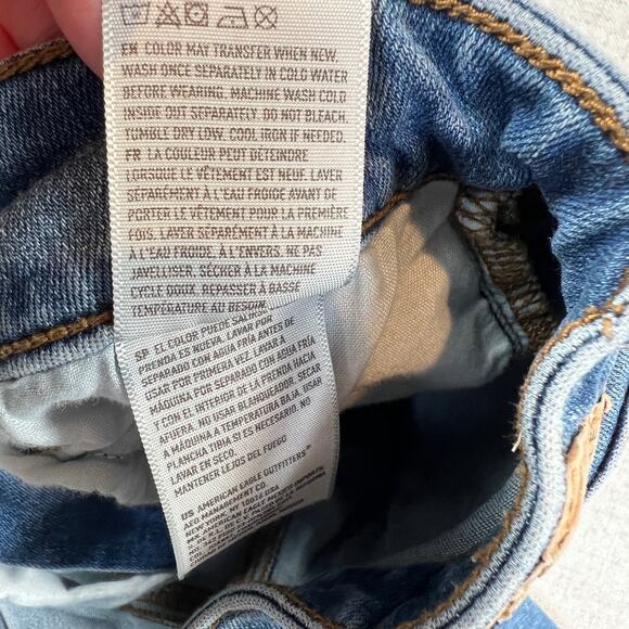 American Eagle Outfitters High Rise Jegging Jeans Women's 6 Skinny Med Wash - Picture 3 of 12
